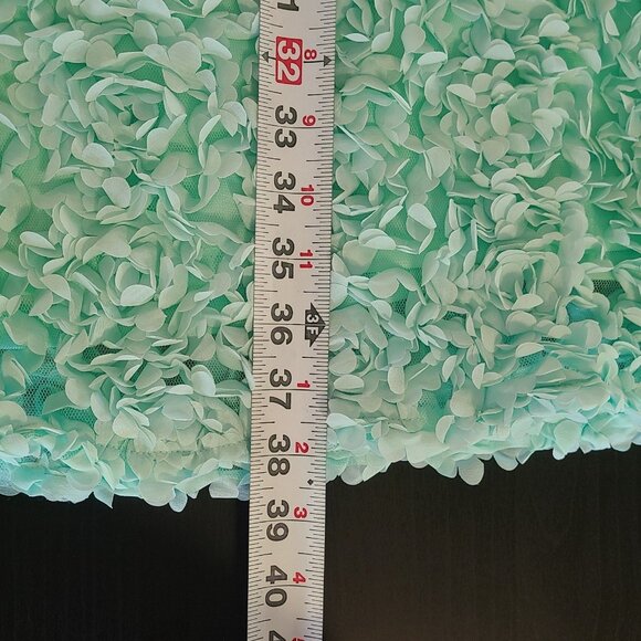 Storia Strapless Smocked Floral Midi Dress Mint Green Romantic Fairycore NEW M - Picture 7 of 9